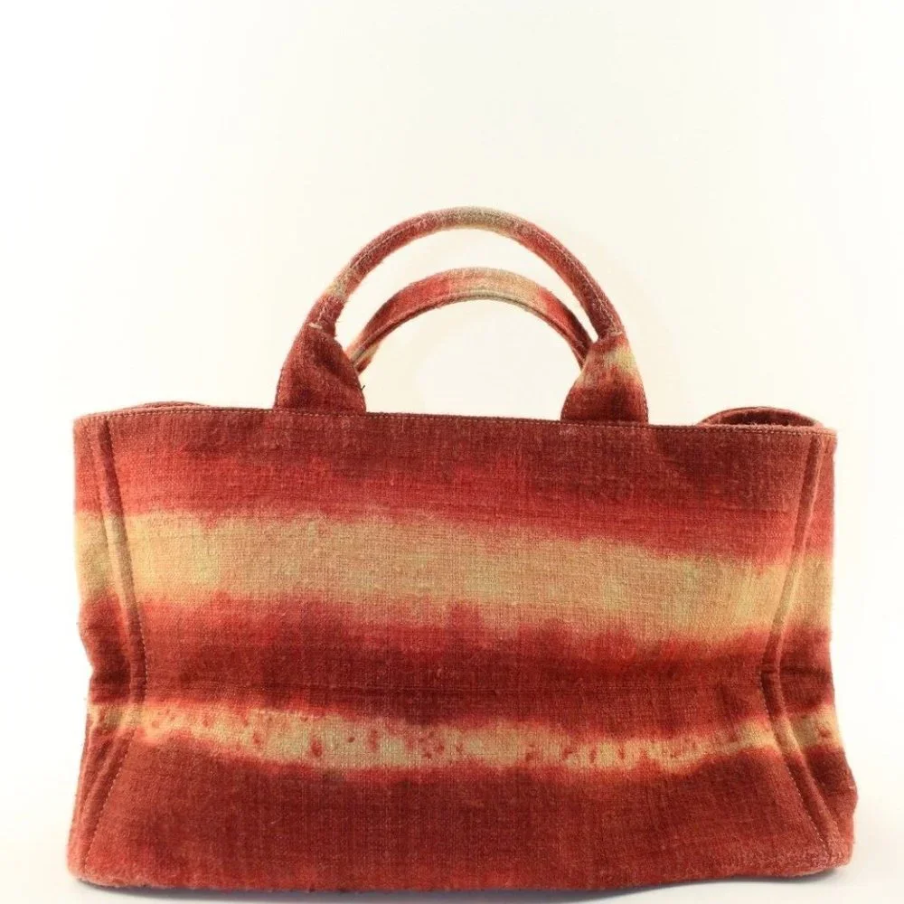 Prada Rare Striped Ombre Tie Dye Canapa Tote 1PR1226K